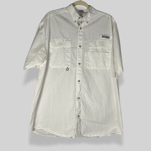 Columbia PFG Bahama™ II Shirt Vented Short Sleeve Omni-Shade White Men's Medium